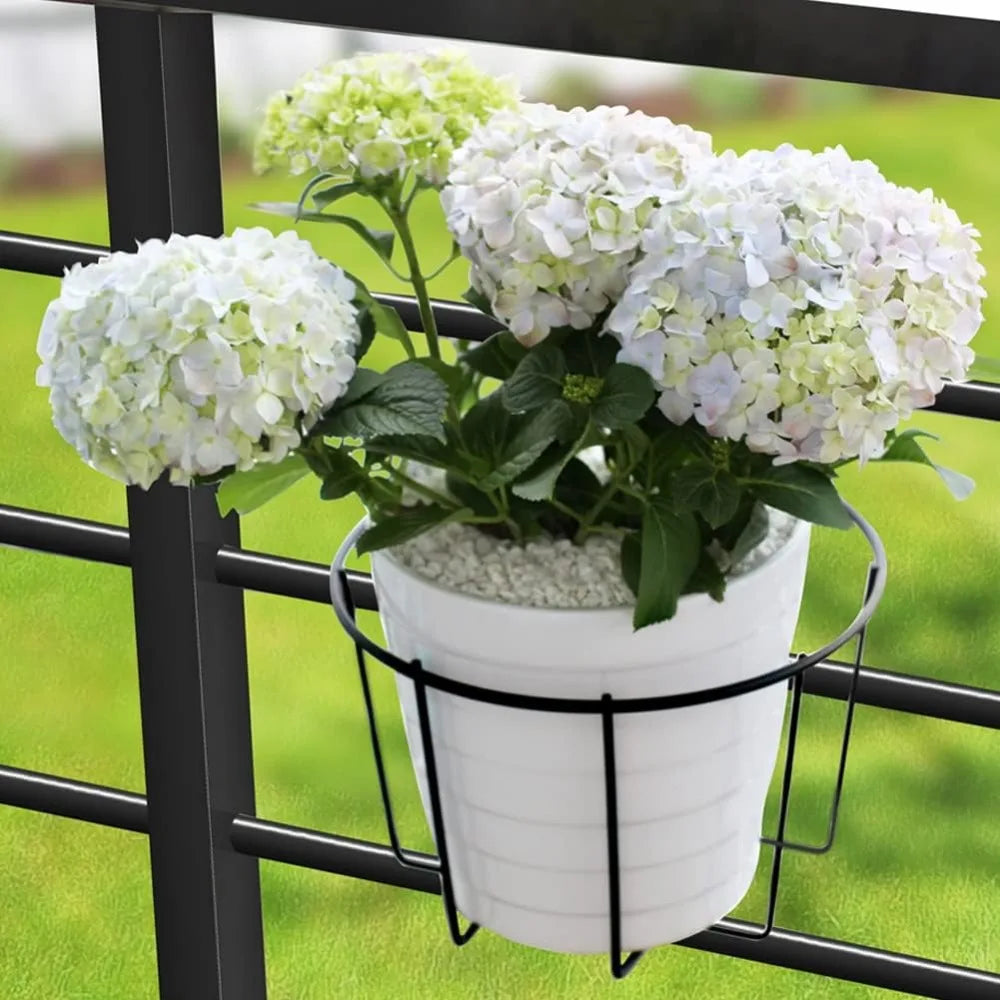 NBVCX 3 Pack Balcony Railing Planters Metal Hanging Baskets