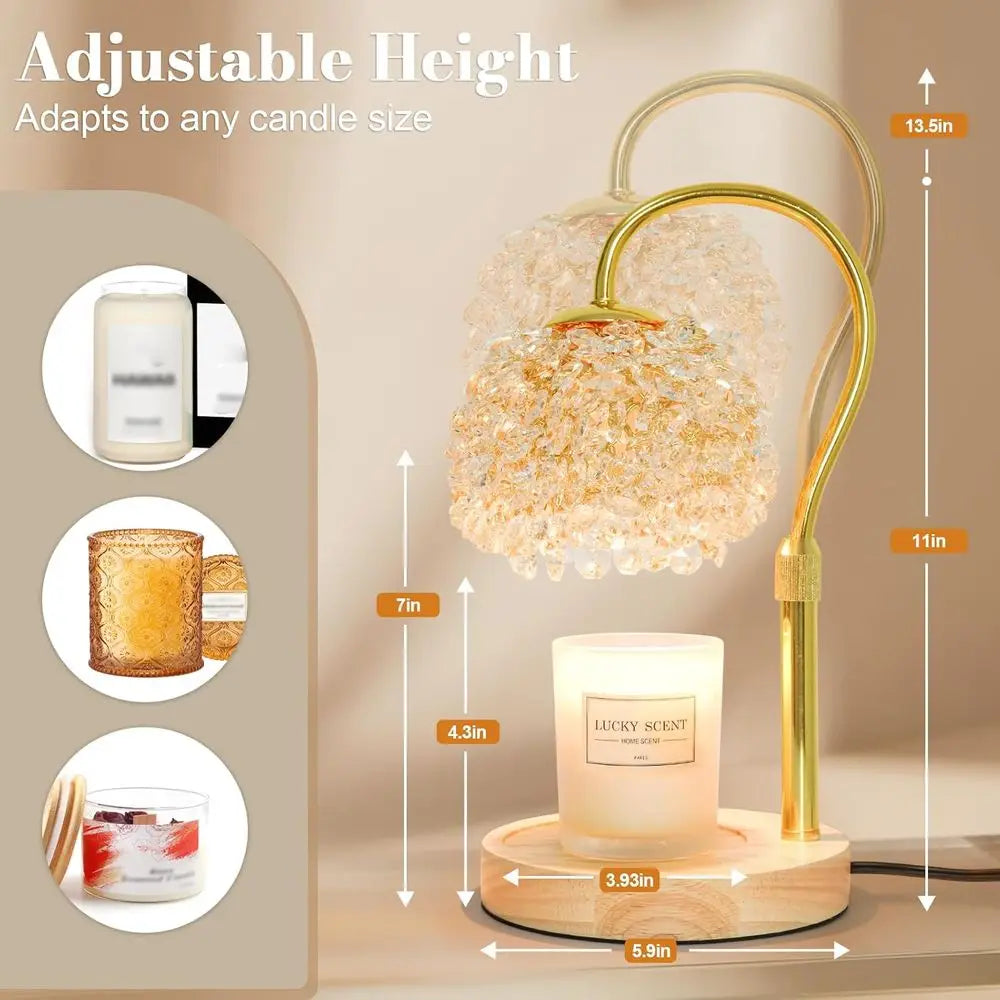 Candle Warmer Lamp With Timer Dimmable Crystals 312 K9