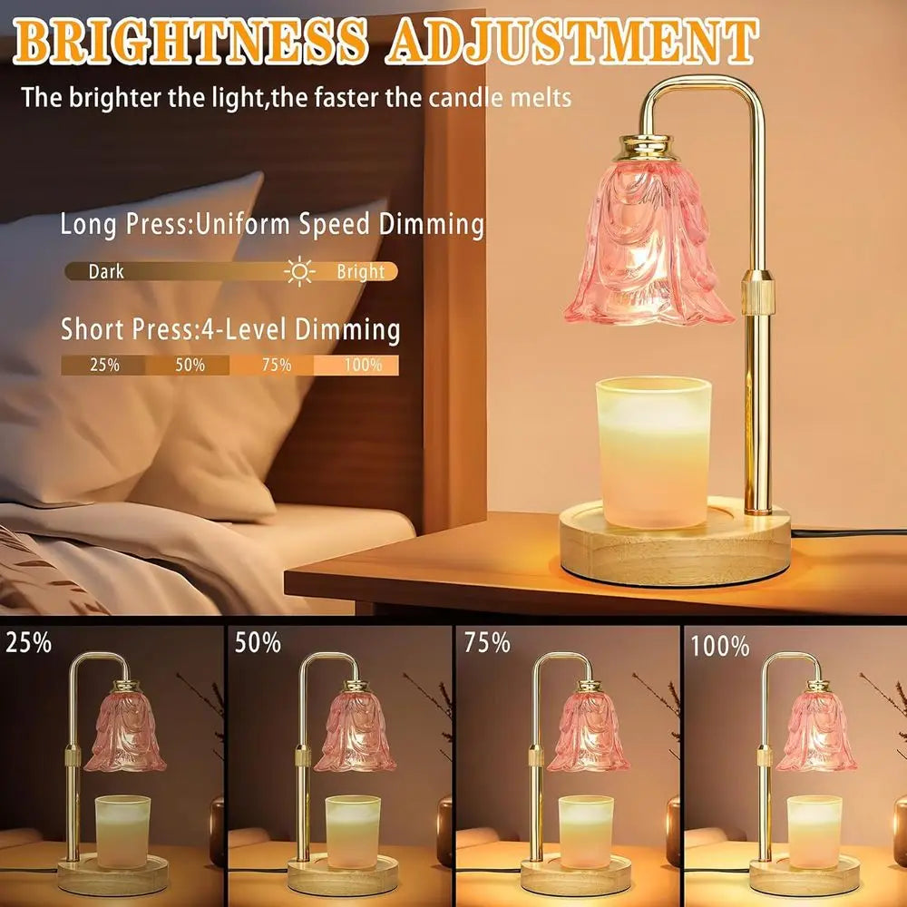 Candle Warmer Lamp With Timer Dimmer Adjustable Tulip Wax Warmer Gift