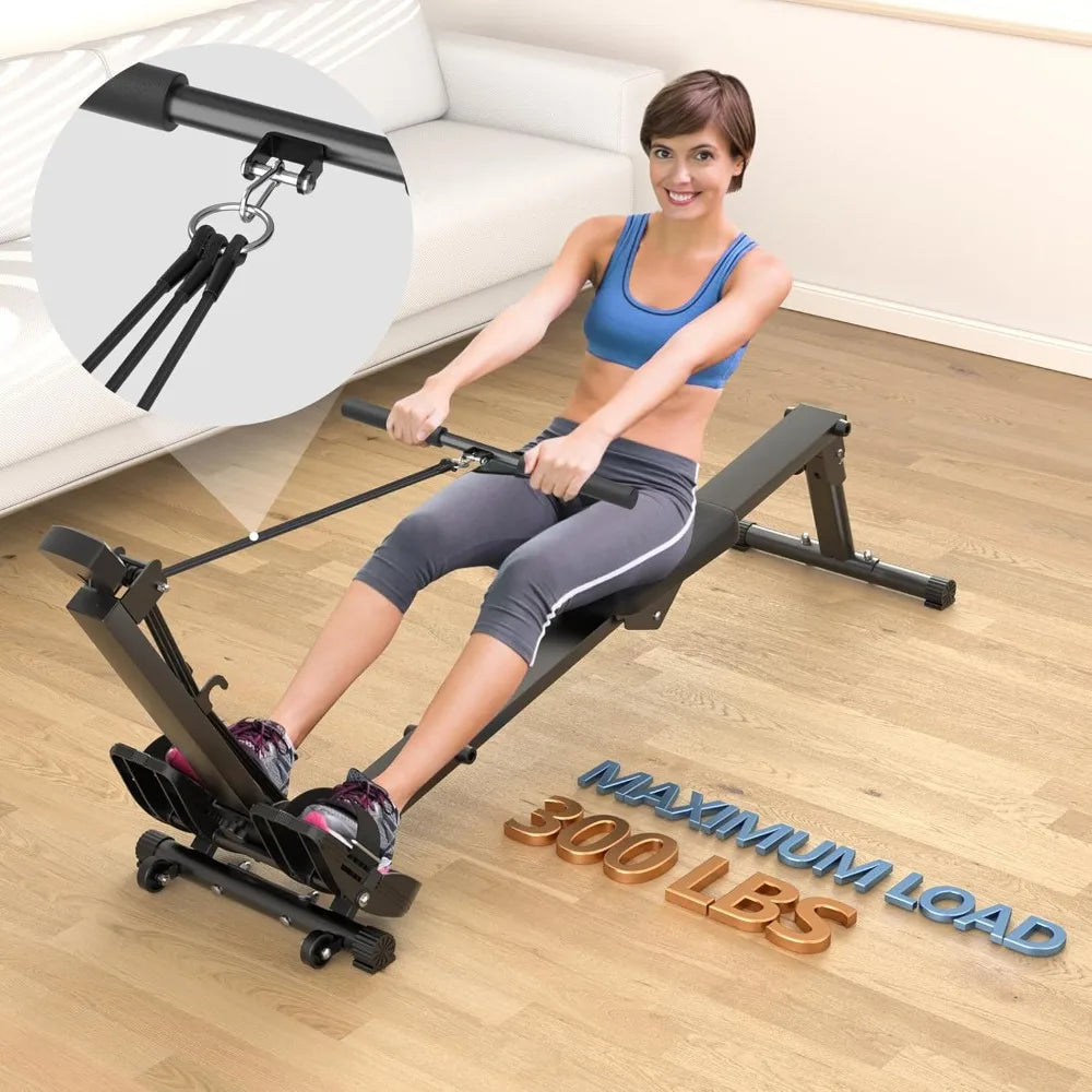YTYIN Compact Magnetic Foldable Rowing Machine For Home Use