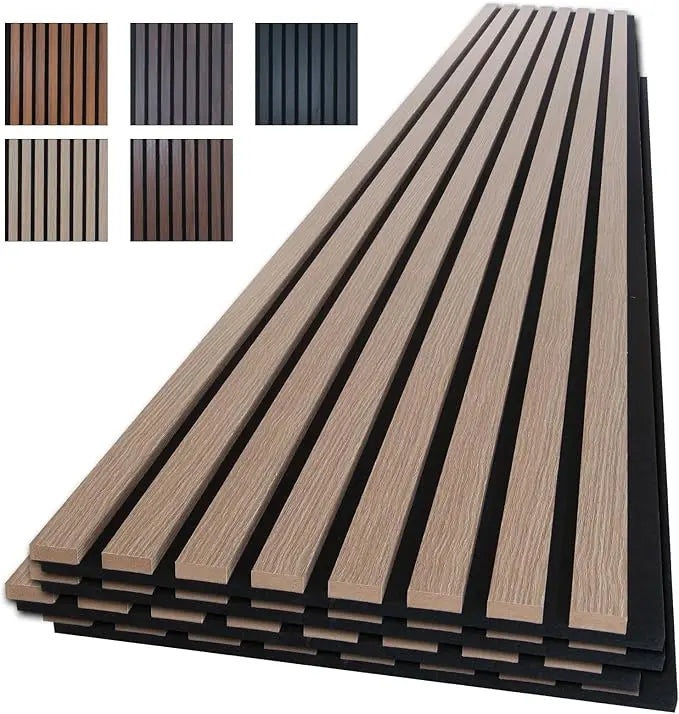 Wood Slat Wall Panels For Interior Soundproof Noise Cancelling Decor