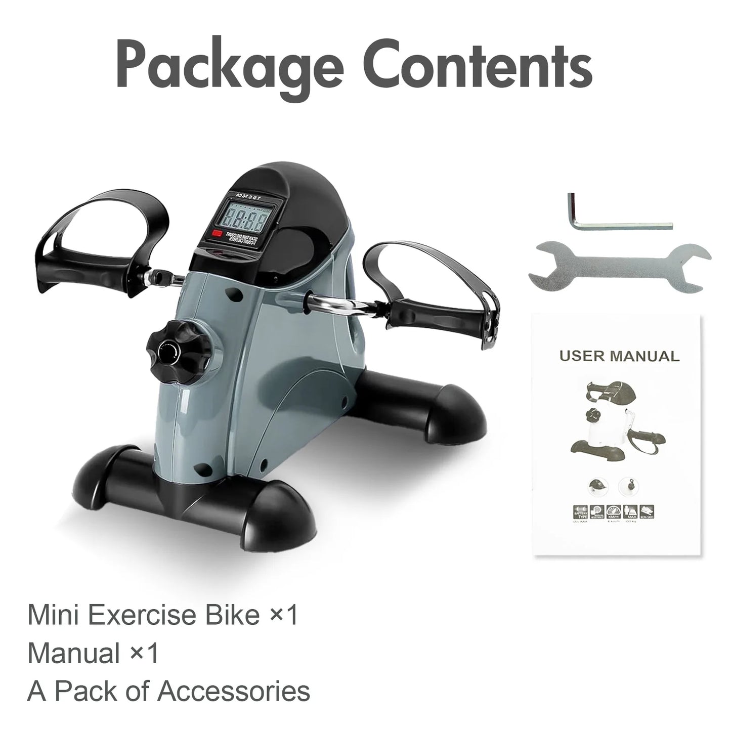 Mini Under Desk Pedal Exerciser With LCD Screen For Legs