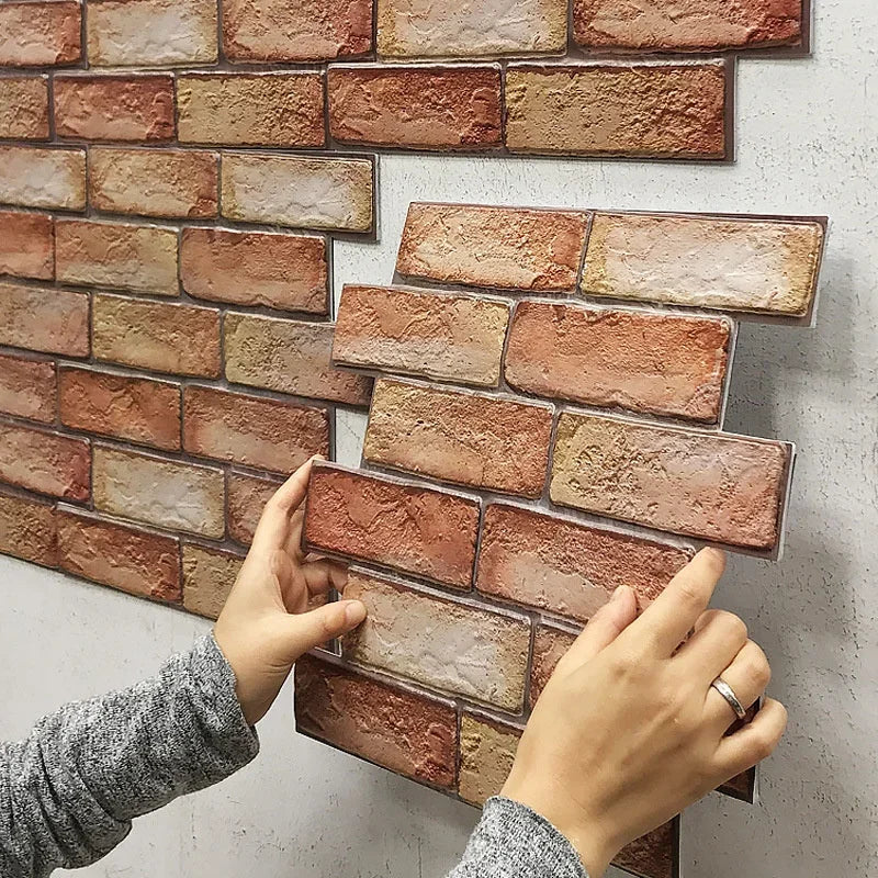 3D Imitation Brick Wall Stickers Self-Adhesive Waterproof Wallpaper