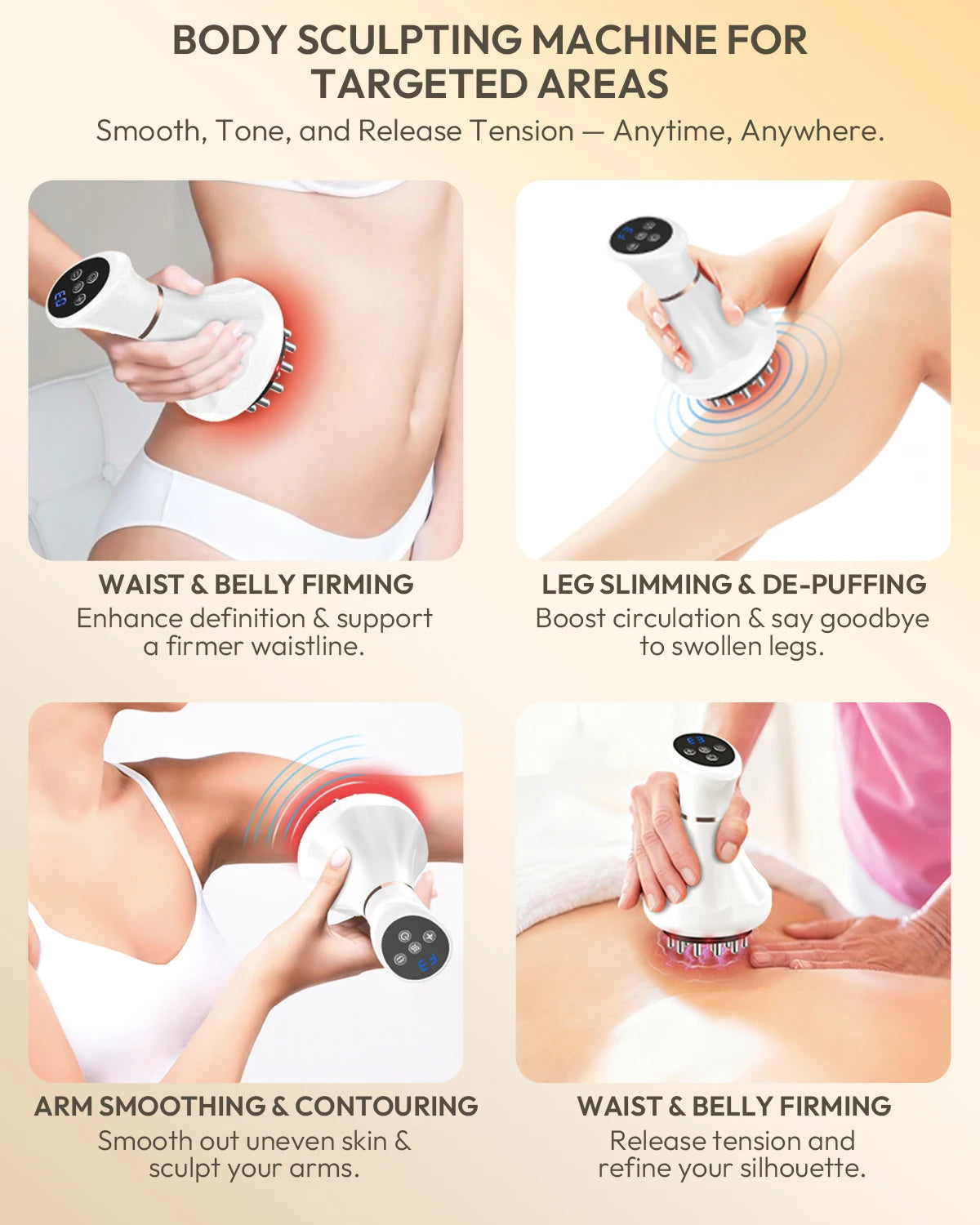 Lymphatic Drainage Massager For Body Sculpting And Anti Cellulite Tool