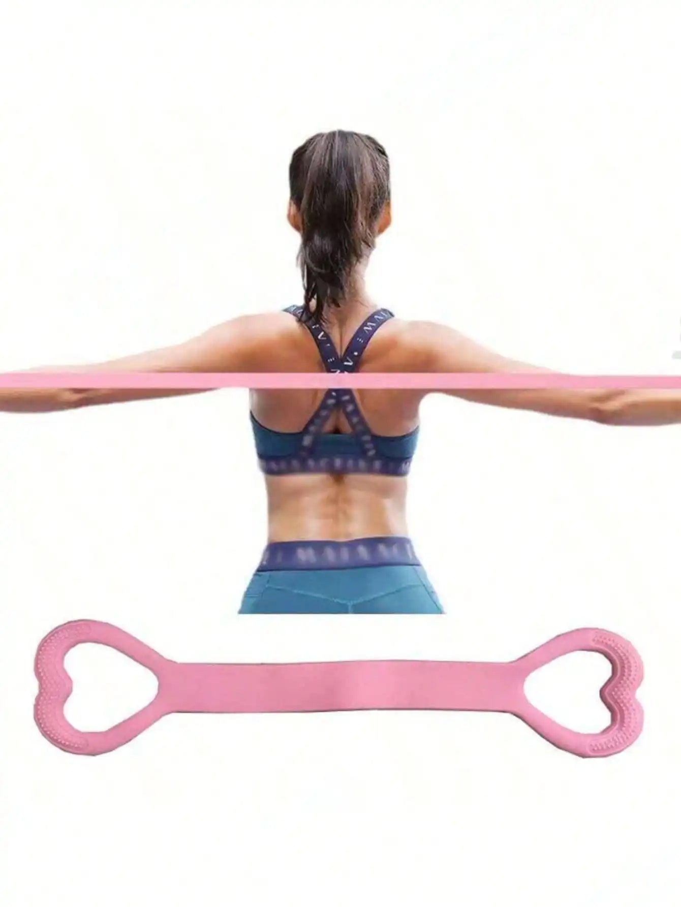 8 Shaped Stretching Strap Yoga Back Shoulder Band Silicone Elastic Rope