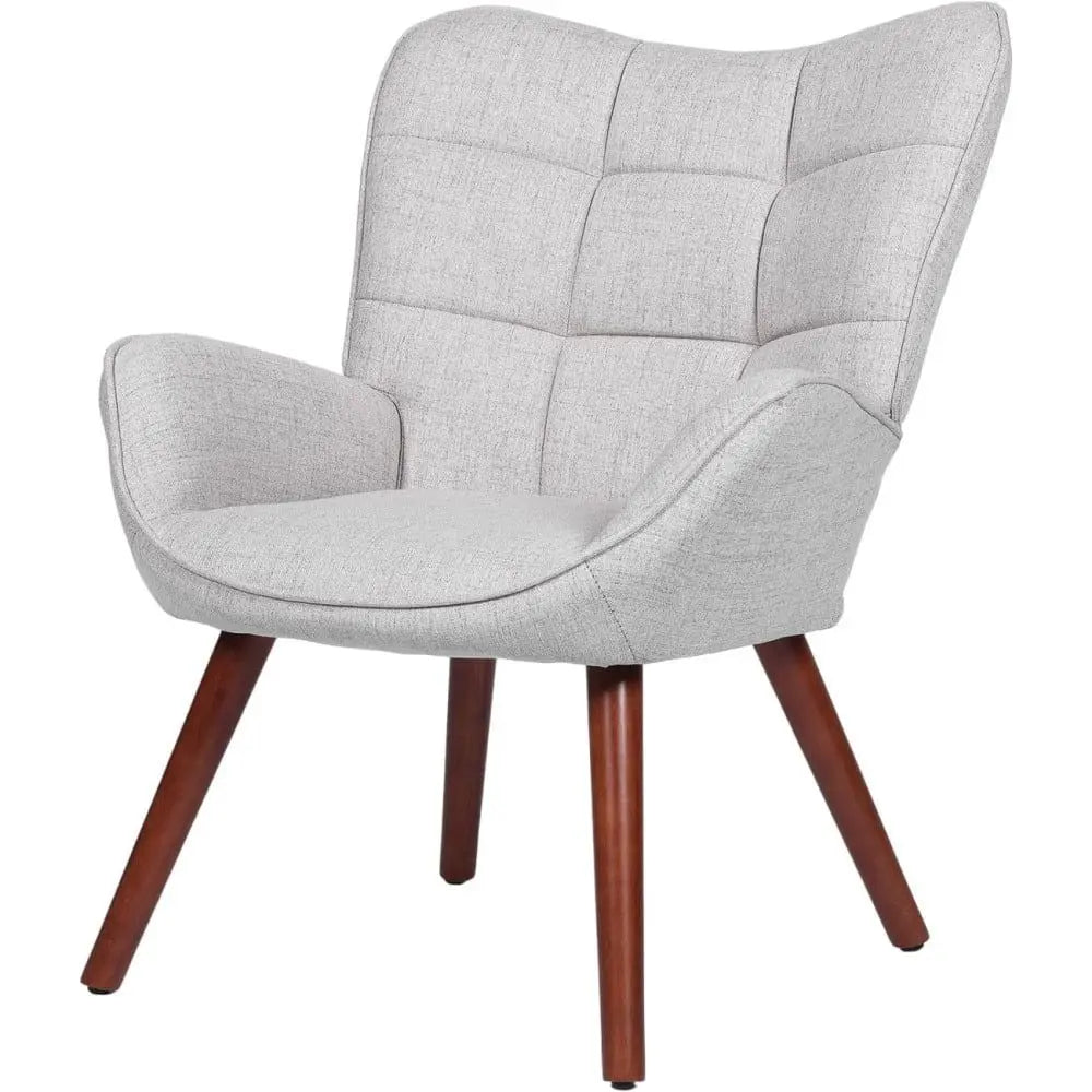 XMSJ Upholstered Dining Chairs Mid Century Style With Oak Legs